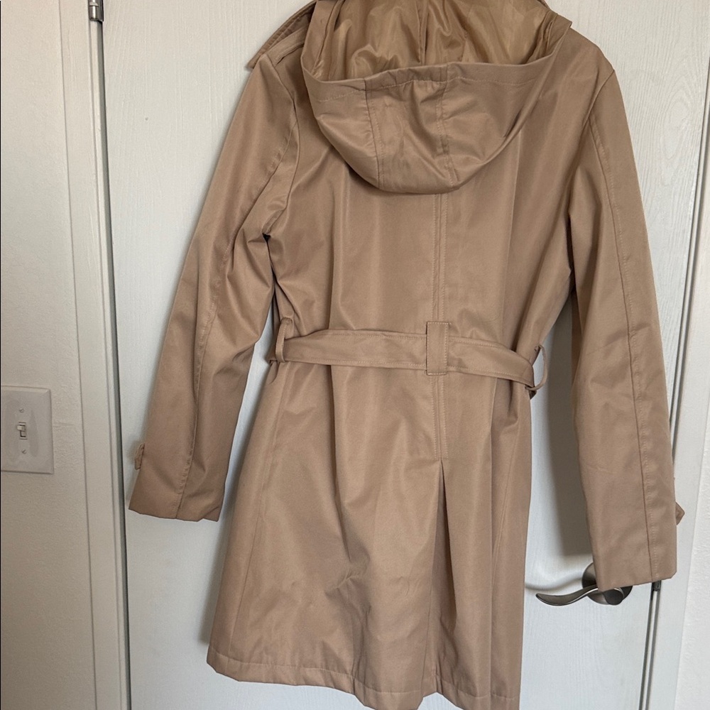 Source Unknown Tan Double-Breasted Trench Coat - Picture 3 of 4